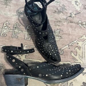 Black Studded Lane Women's Booties